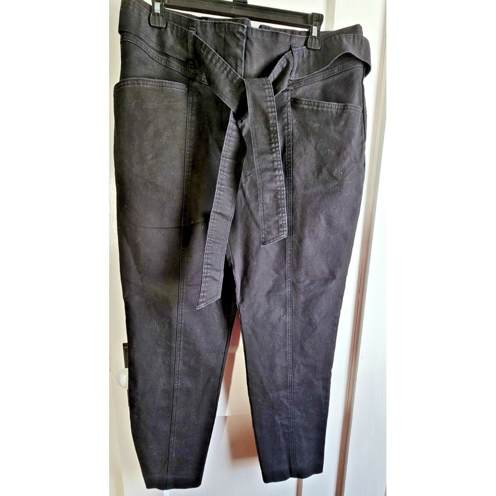 Boden Women's Size 12L Straight Leg stretch w/belt Pants center seam big pockets